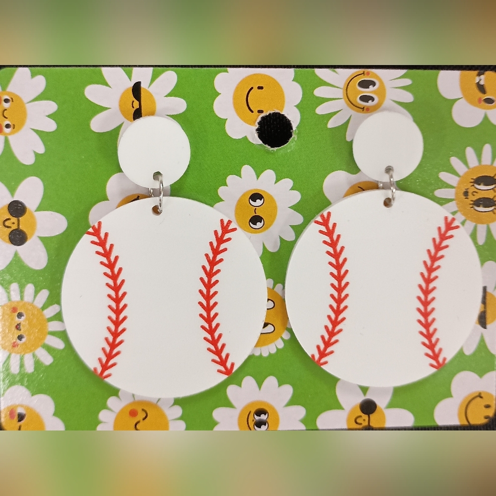 Baseball Themed Earrings